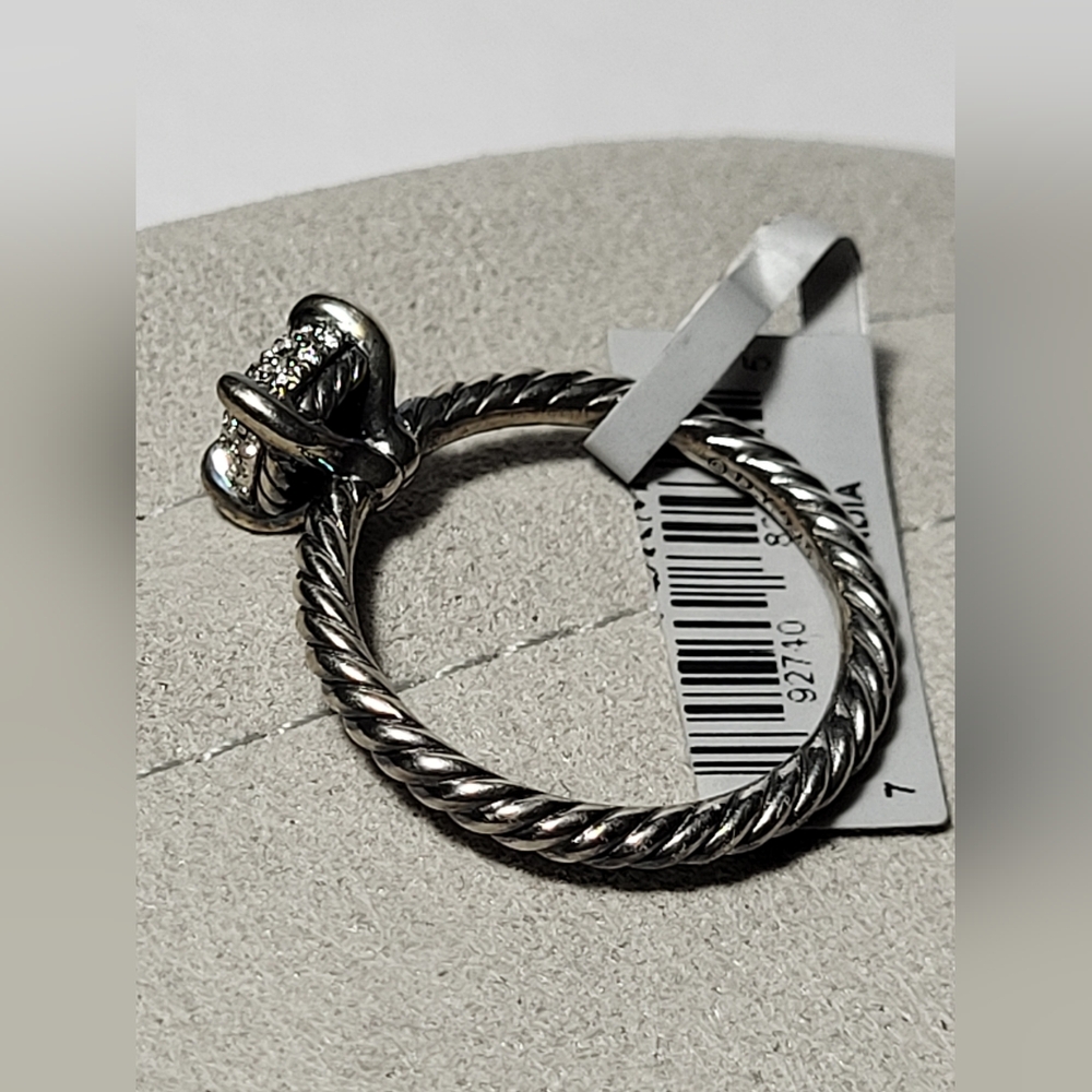 David Yurman Silver Diamond Ring. #302